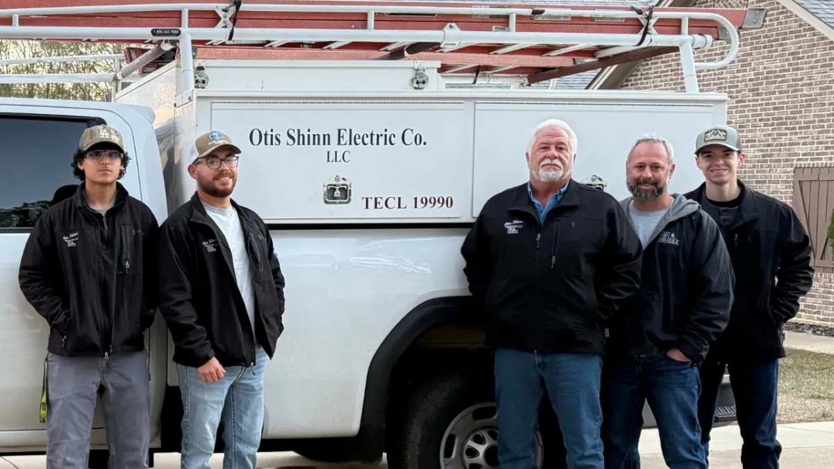 Otis Shinn Electric Co crew.
