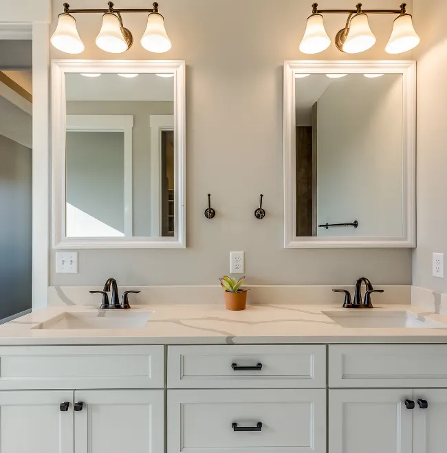 Modern Utah bathroom renovation featuring walk-in shower and high-end fixtures