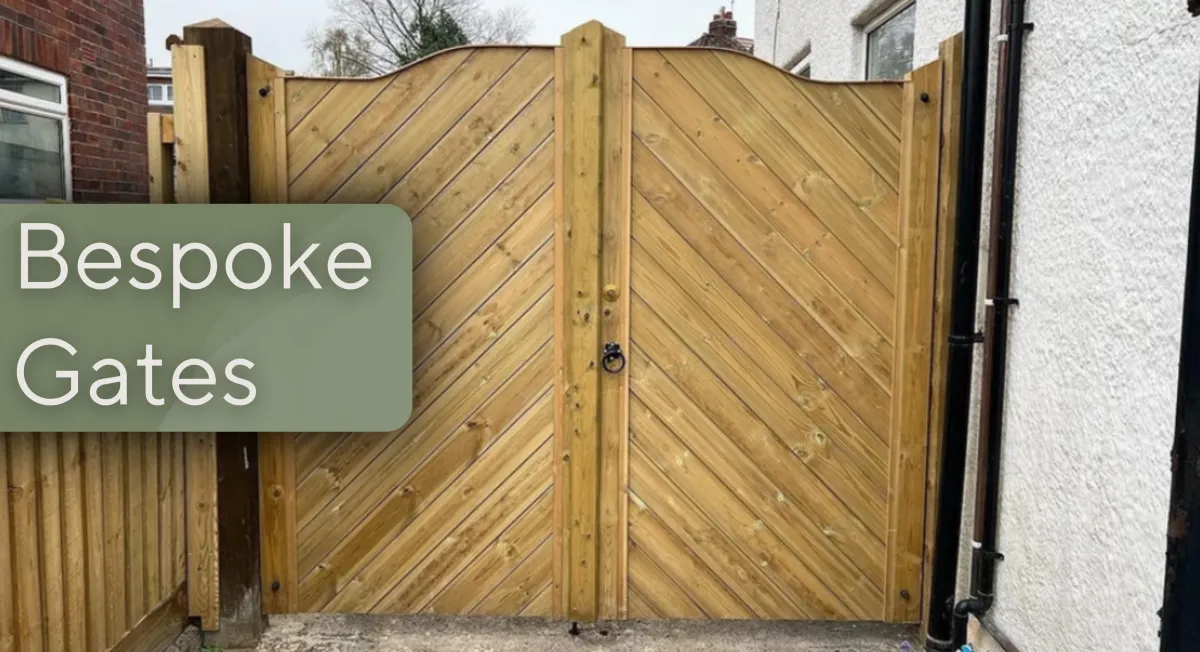 Custom made wooden gate foe side entrance