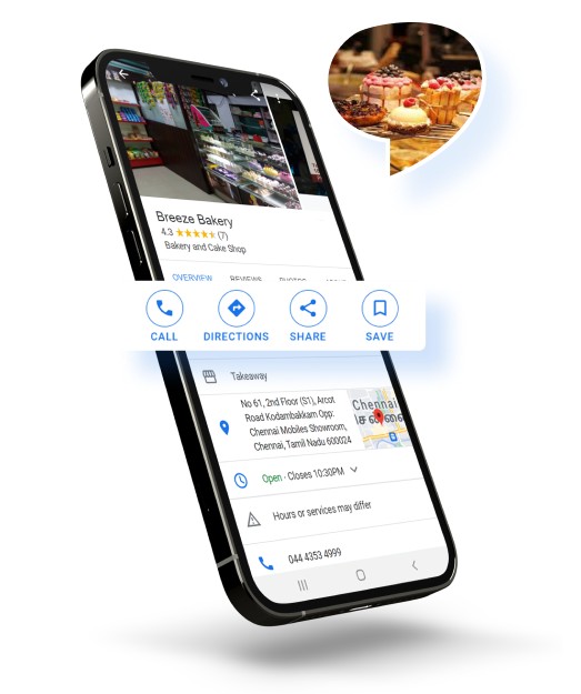 mobile phone with Google My Business Image