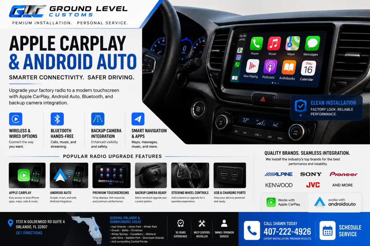 Apple CarPlay and Android Auto installation in Orlando