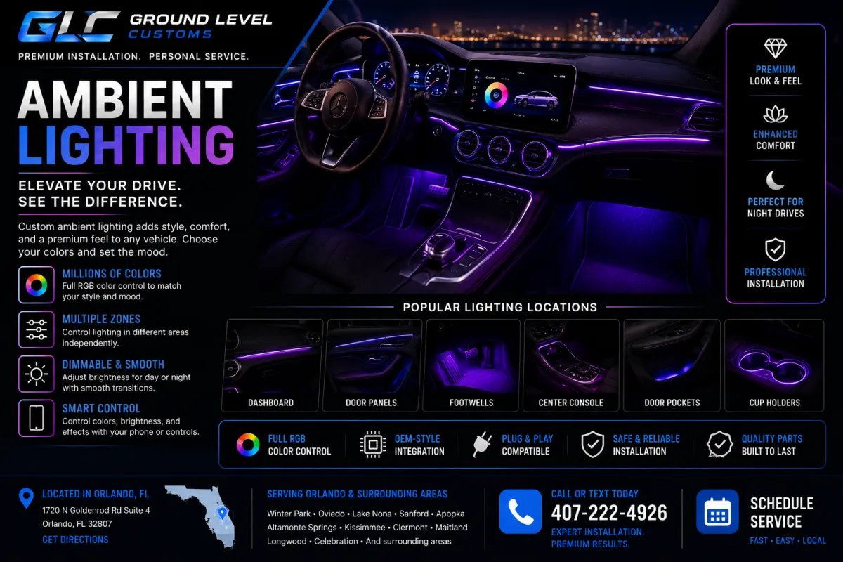 Ambient lighting installation in Orlando
