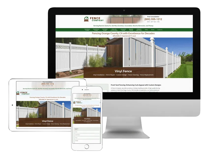Fencing Contractor Website Template Preview