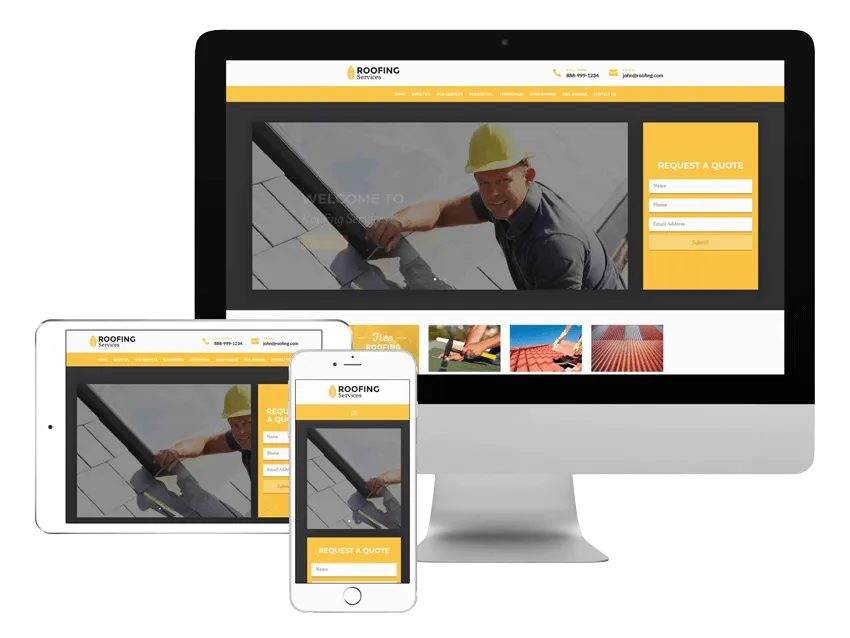Roofing Contractor Website Template Preview