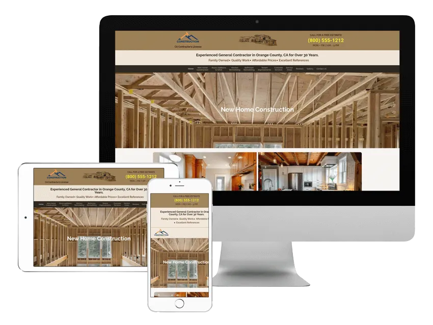 General Contractor Website Template Preview