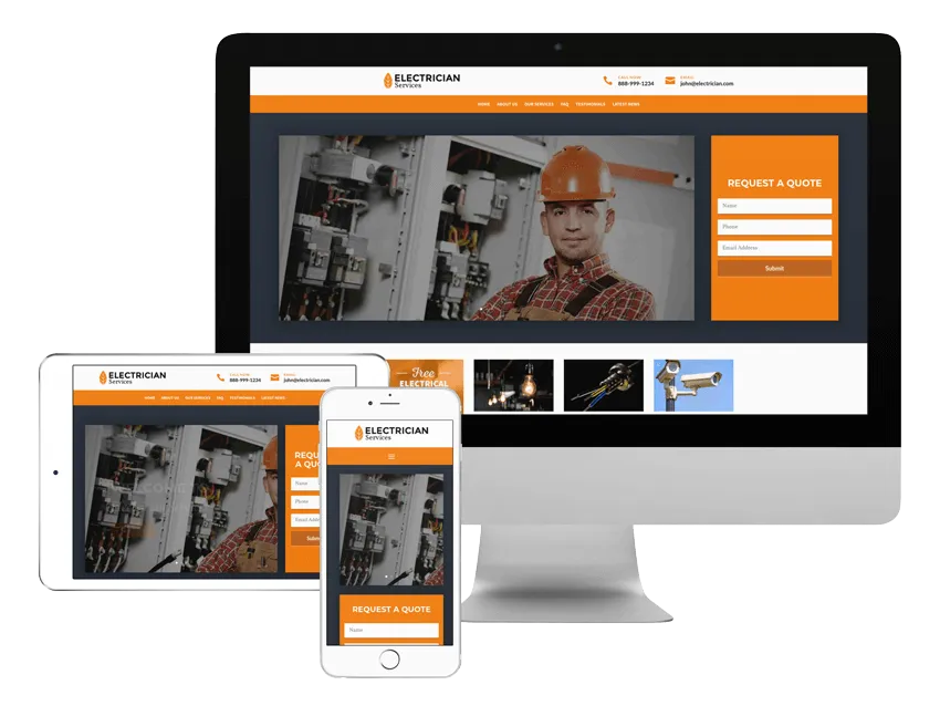 Electrical Contractor Website Template Preview