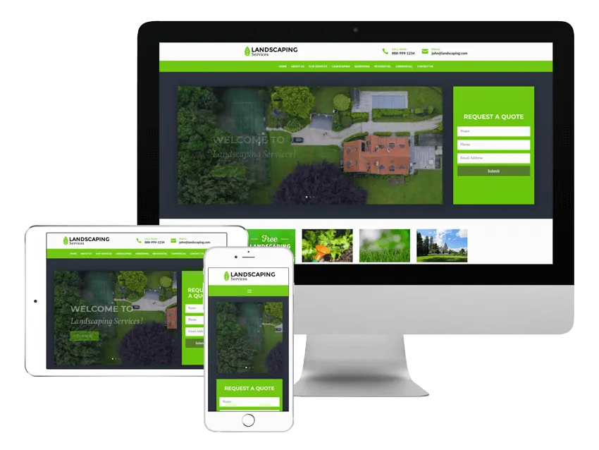Landscaping Contractor Website Template Preview