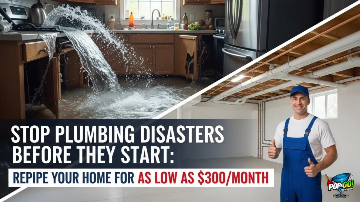 Stop Plumbing Disasters Before They Start: Repipe Your Home for As Low As $300/Month