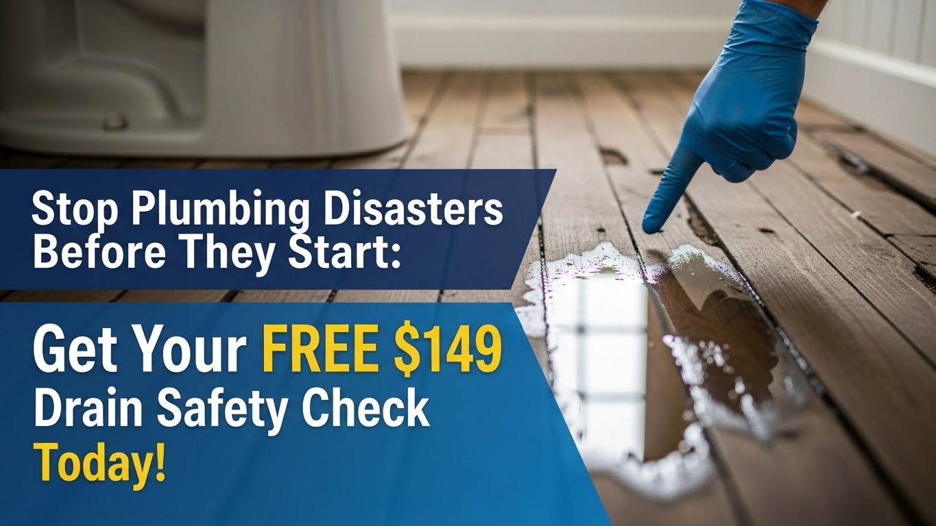 Stop Plumbing Disasters Before They Start: Get Your FREE $149 Drain Safety Check Today!
