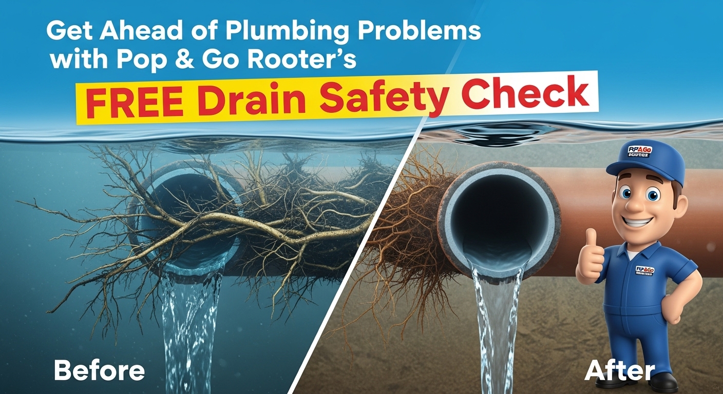 Get Ahead of Plumbing Problems with Pop & Go Rooter’s FREE Drain Safety Check
