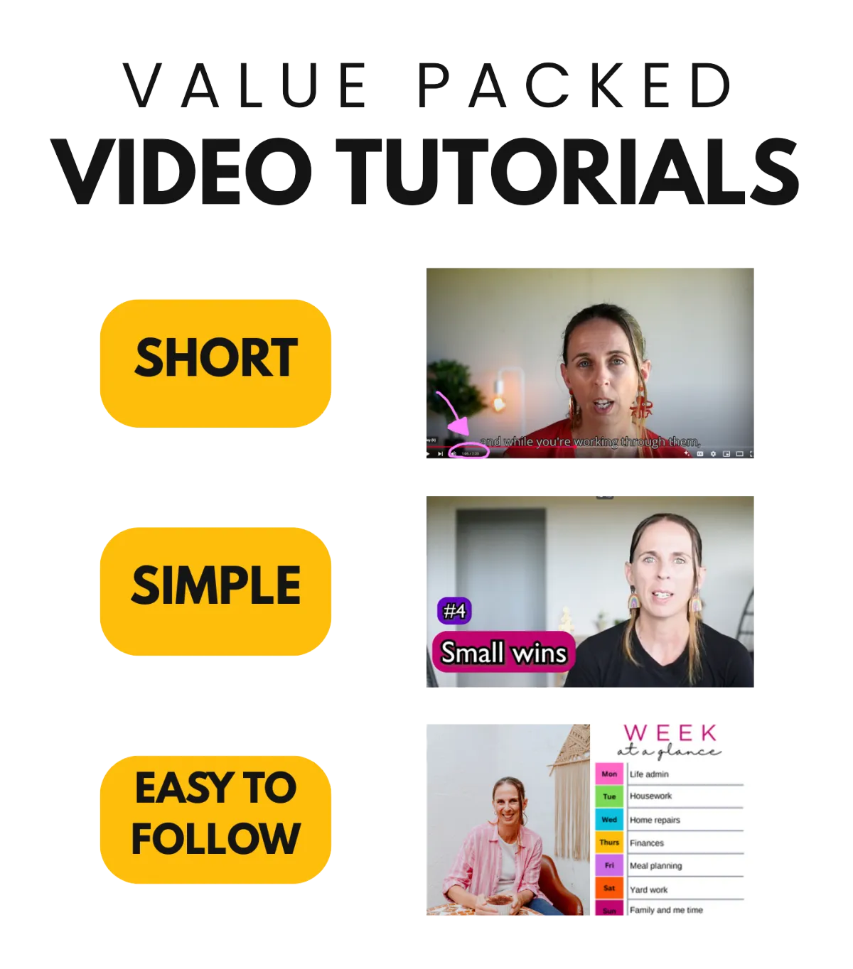 Easy simple easy to follow video tutorials
