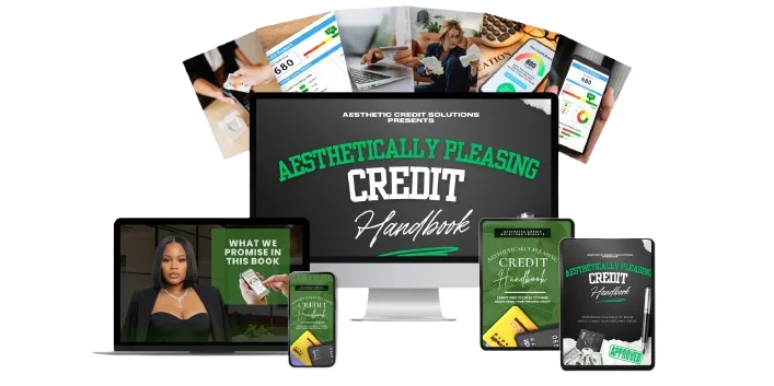 A photo-realistic 3D render of a hand reaching for a glowing blue ebook cover labeled 'ndbook', set on a clean white desk with a laptop and a cup of coffee. The scene is bright, modern, and inviting, with soft shadows and a focus on the ebook.