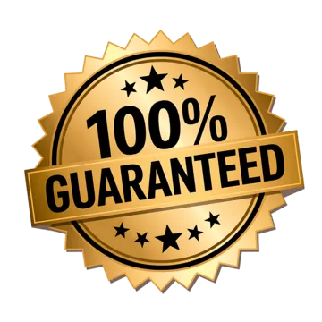 Premium guarantee shield indicating licensed, bonded, and insured property improvements.