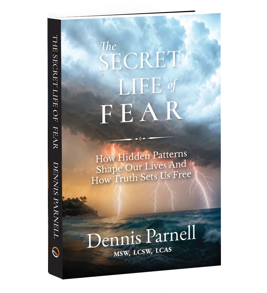 The Secret Life of Fear book cover hardcover mockup by Dennis Parnell