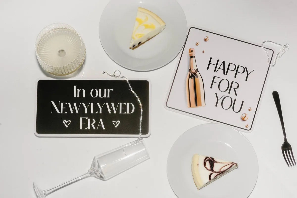 Fun photo booth props at elegant wedding in Colorado Springs