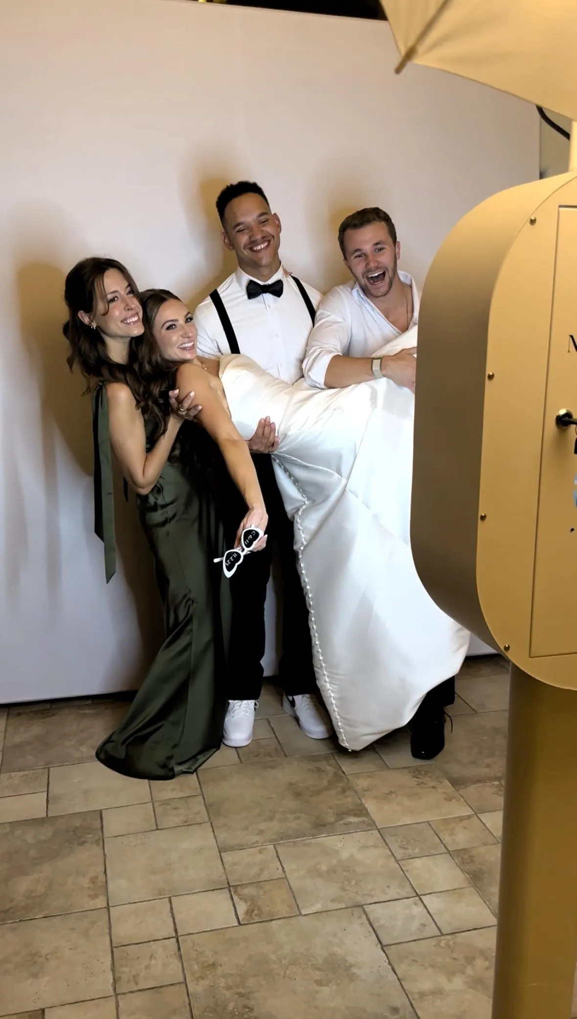 Photo booth fun at upscale wedding in Colorado Springs