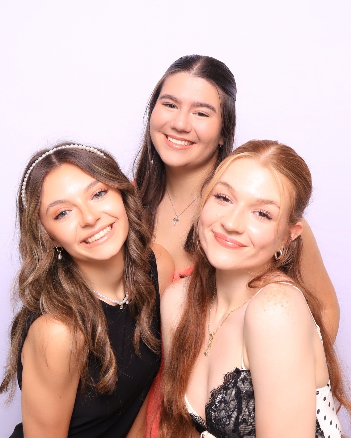 Bridesmaids at elegant wedding in Colorado Springs in martini moment's video guest booth