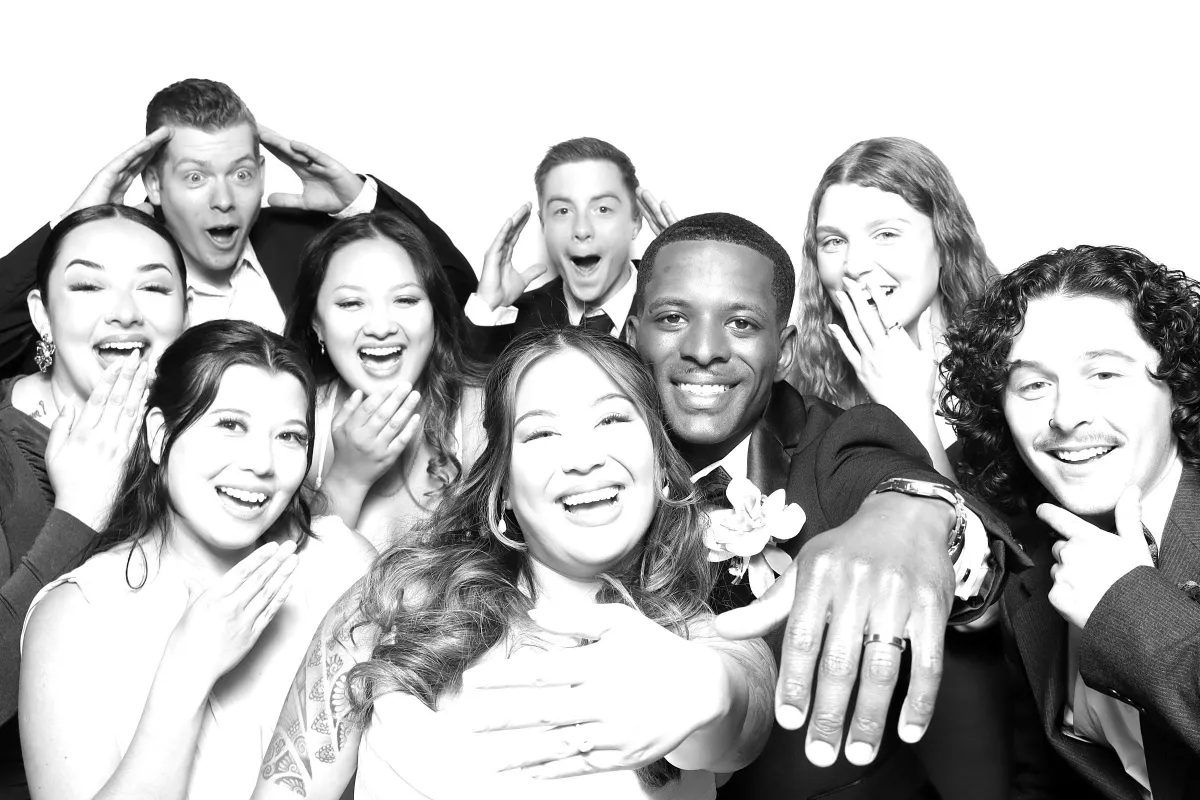 corporate event photo booth with martini moment in colorado springs