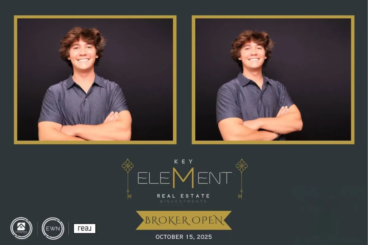 employee in martini moment headshot booth experience in colorado springs