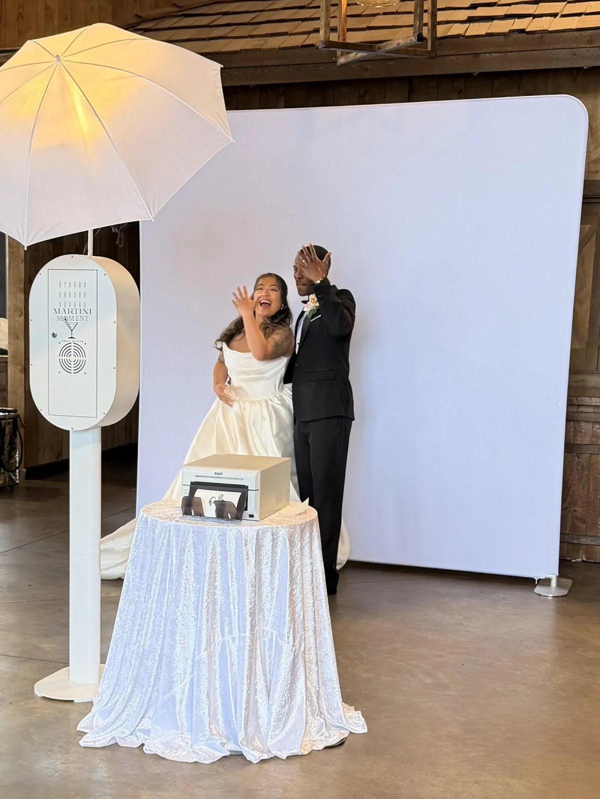Black Canyon Inn Estes Park wedding reception with martini moment photo booths