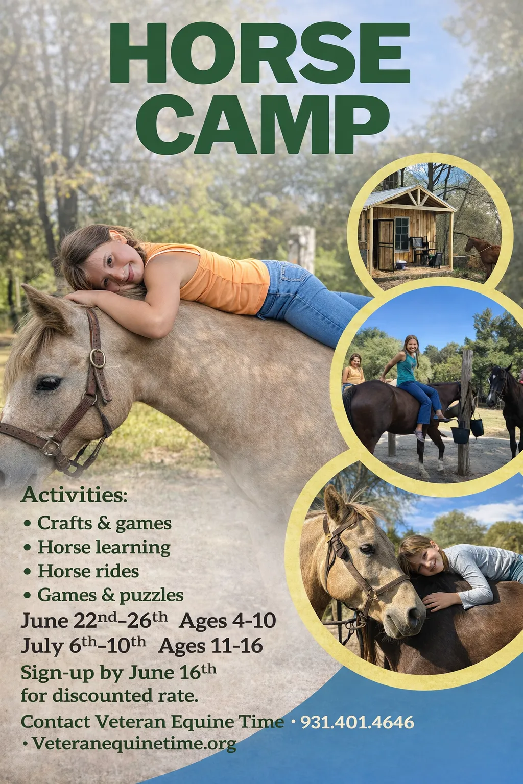 Veteran Equine Time's Horsemanship Program for Kids and Teens
