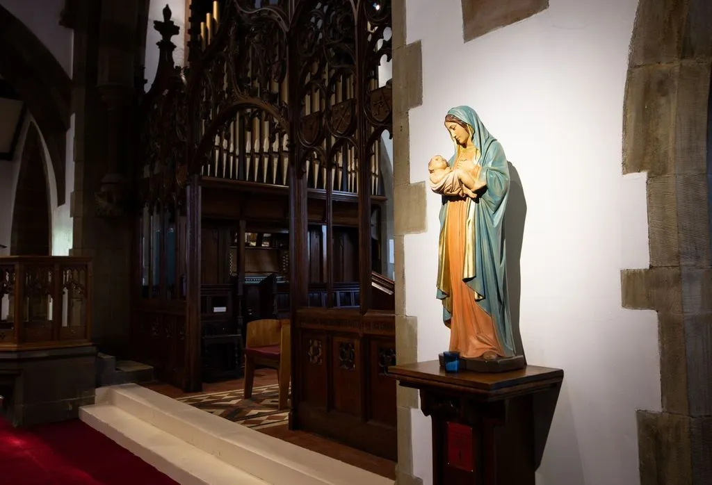 Heritage lighting at St Peter and St Paul Church in Rishton