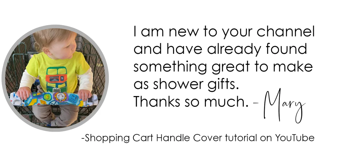 shopping cart handle cover sewing tutorial testimonial