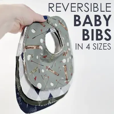 how to sew reversible baby bibs