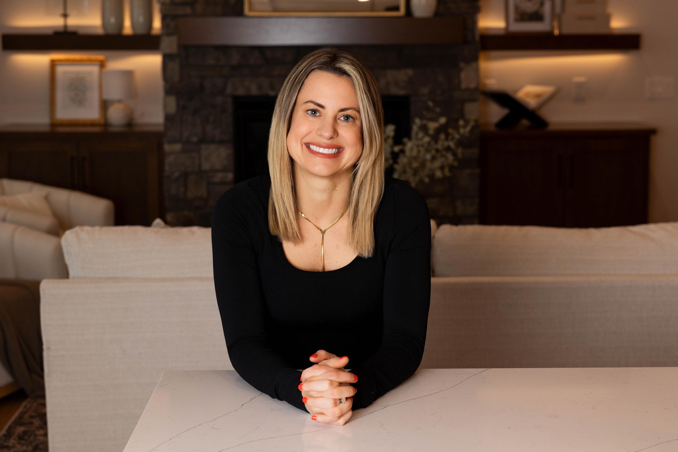 Modern kitchen in Papillion home for sale, guided by trusted realtor Amber Bess