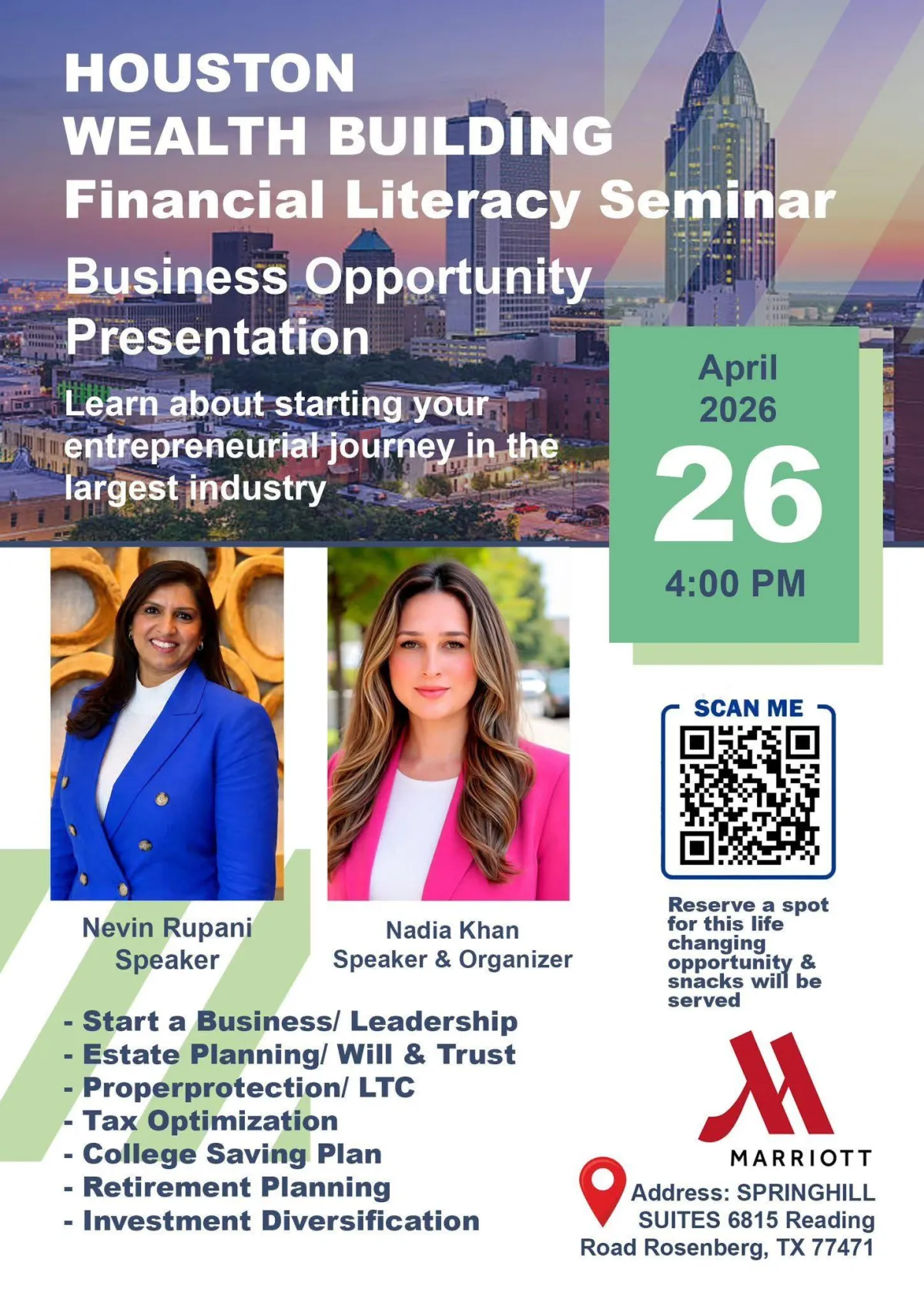 Financial Education & Business Opportunity Event Live in Hampton Inn & Suites, 861, East El Camino Real, Sunnyvale, CA 70487