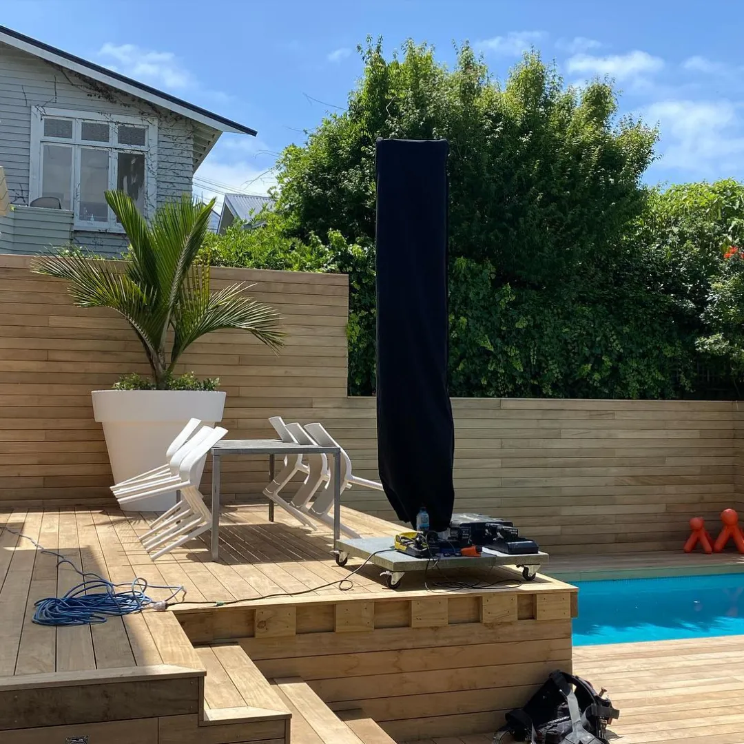 Timber construction project for outdoor structure in Auckland