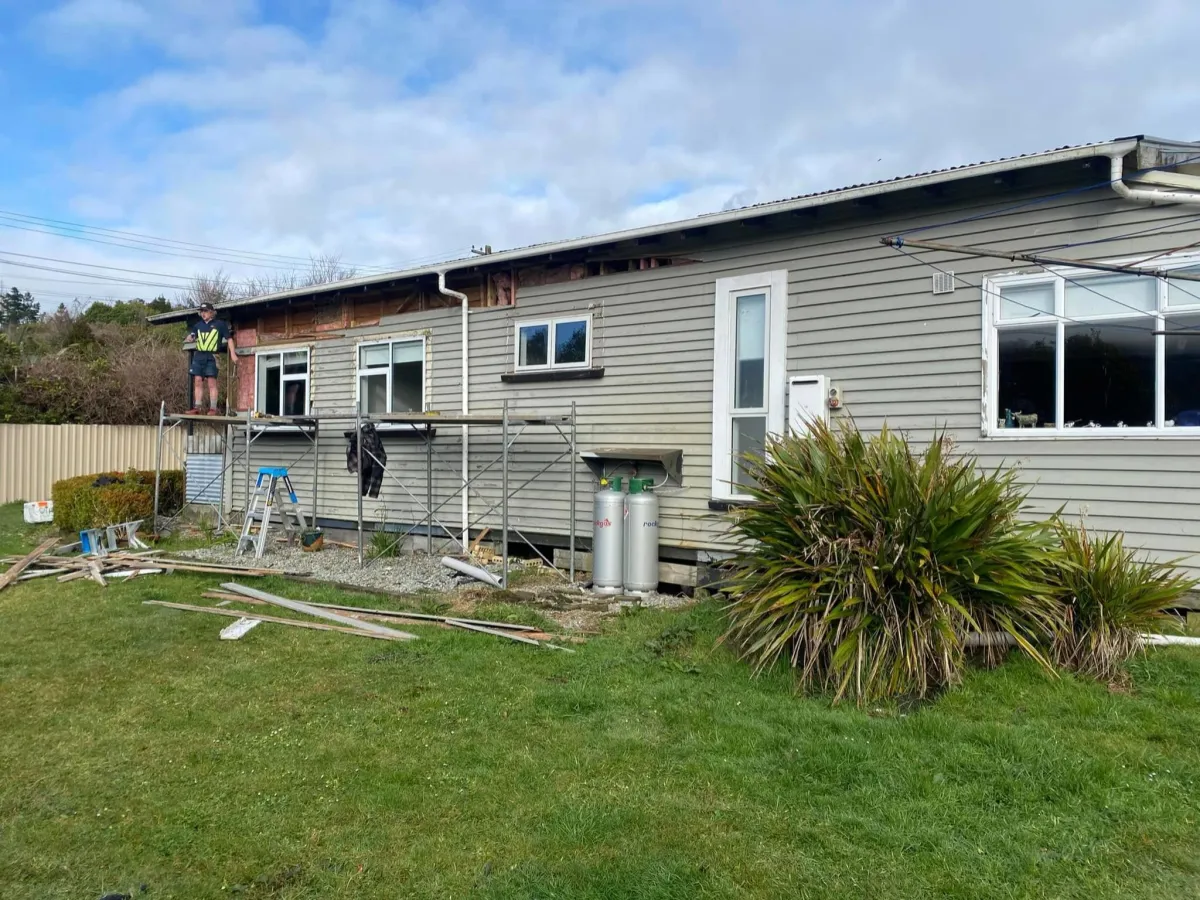 Home renovation exterior upgrade carried out by licensed builder Greymouth