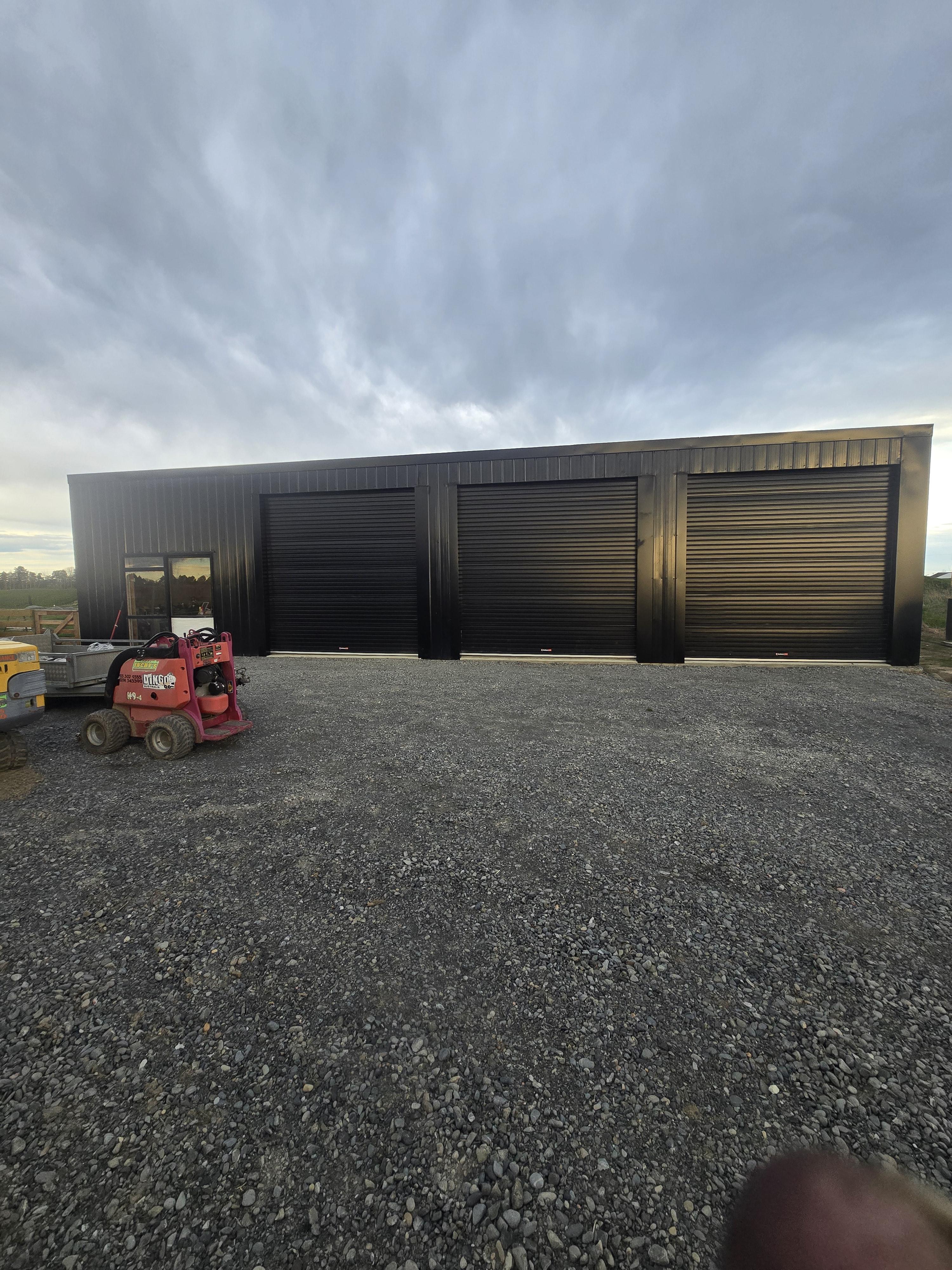 Large steel clad garage and shed built in Methven by Opuke Small Builds