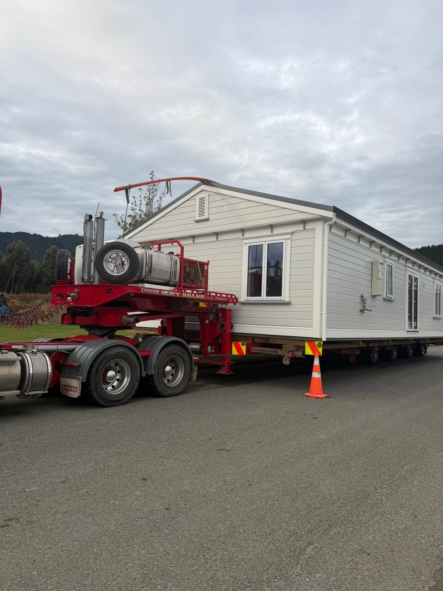 Transportable home delivery on truck Nelson Tasman