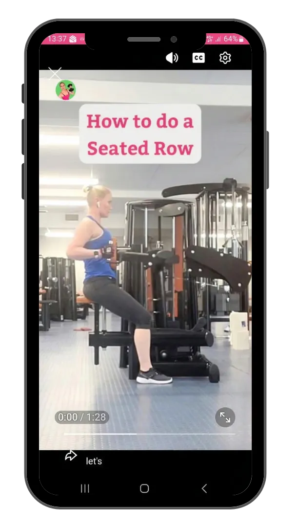 Demo video screenshot LynnFit app