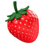 a bright red strawberry