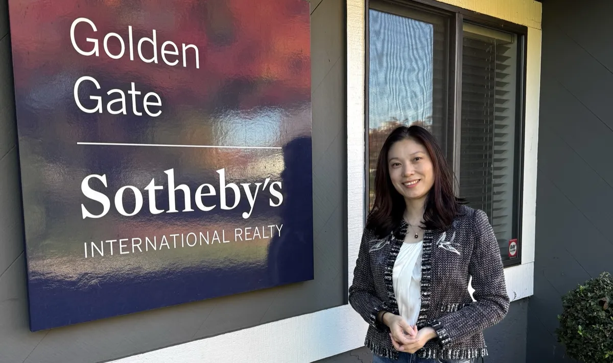Fang Yuan at the Golden Gate Sotheby's International Realty office in Los Altos
