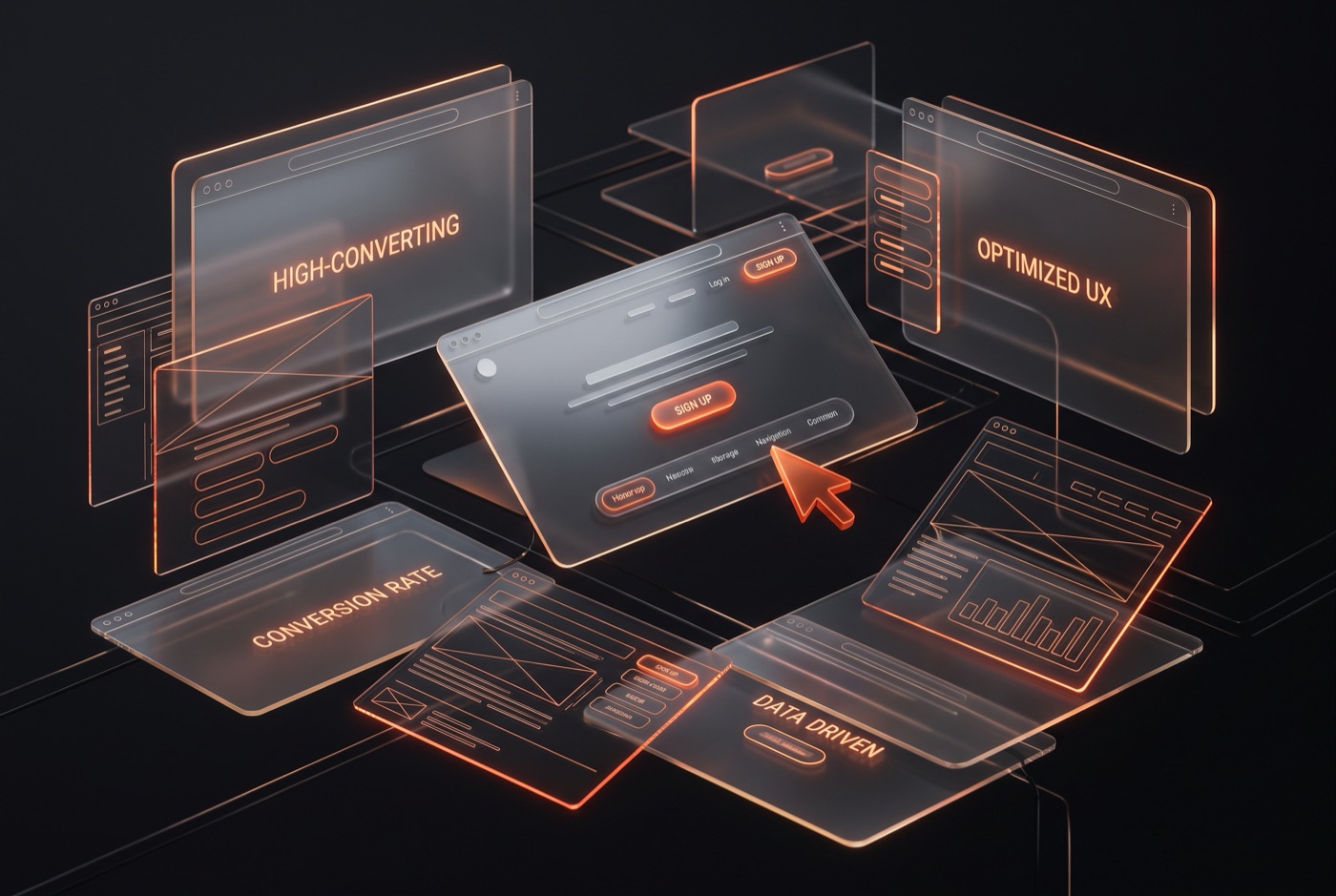 Abstract web design interface visual