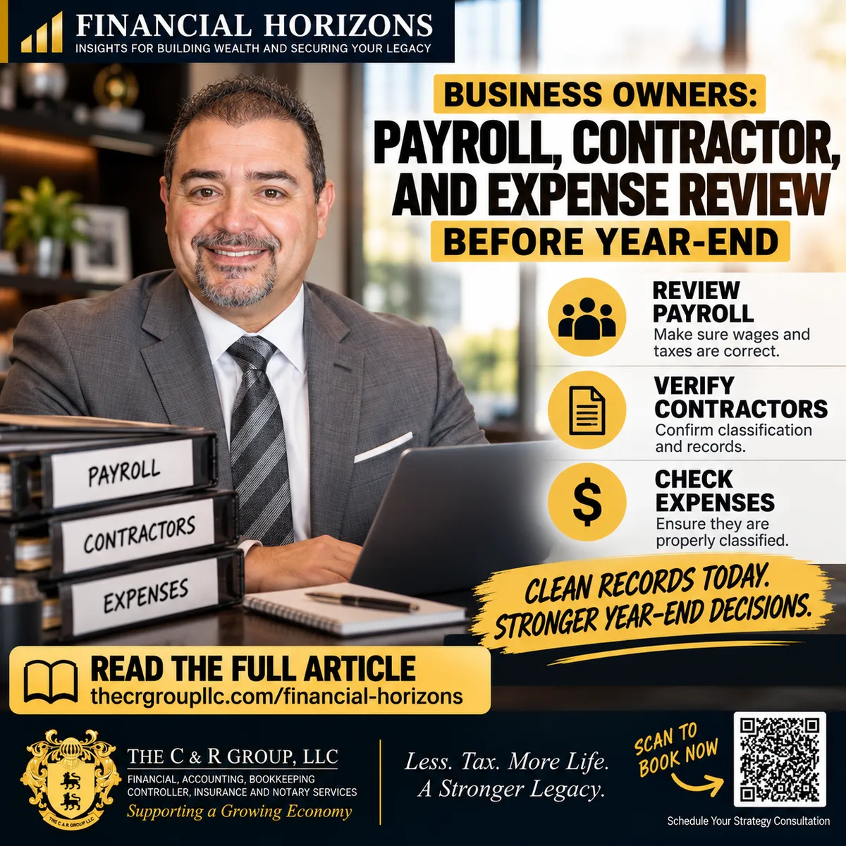 Business Owners: Payroll, Contractor, and Expense Review Before Year-End