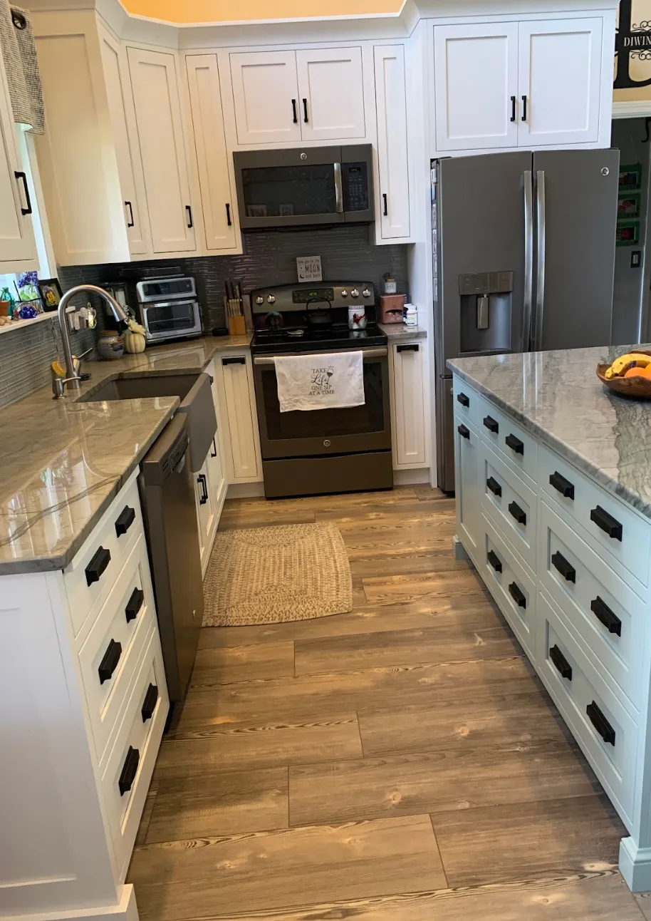 kitchen remodel with ne granite counters in Tolland Count, CT