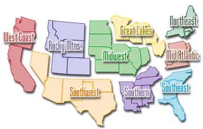 Target regions map