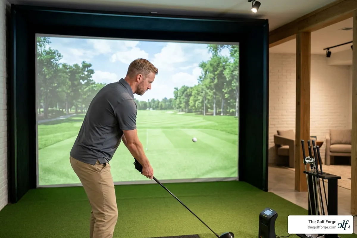 golf simulator practice