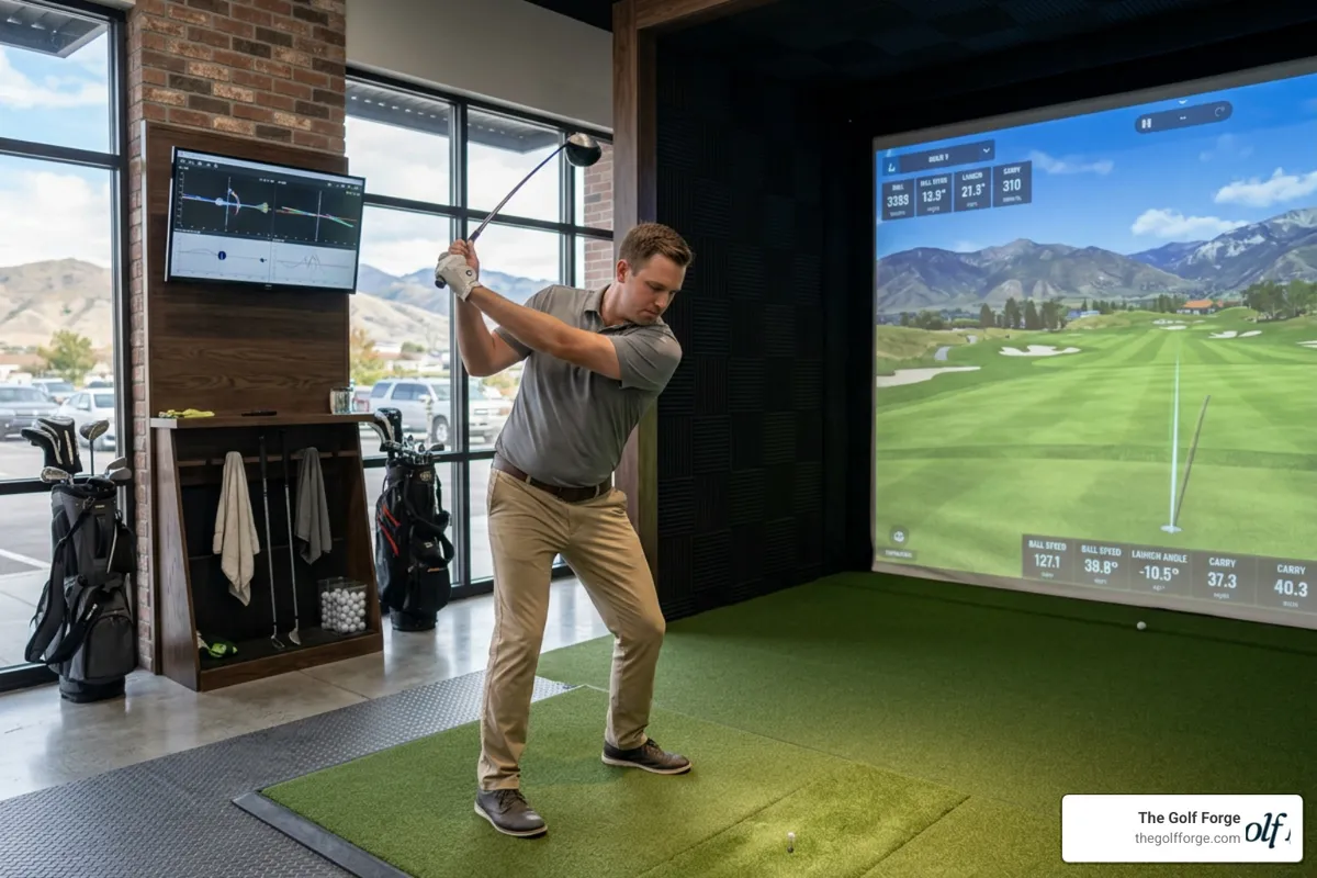 South Jordan golf bay membership indoor simulator practice