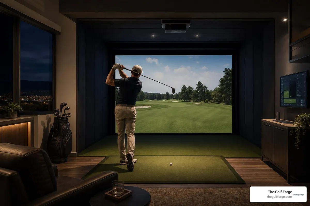 24-hour indoor golf simulator late night private bay