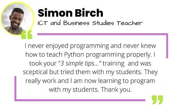 ICT and Business Studies Teacher Testimonial