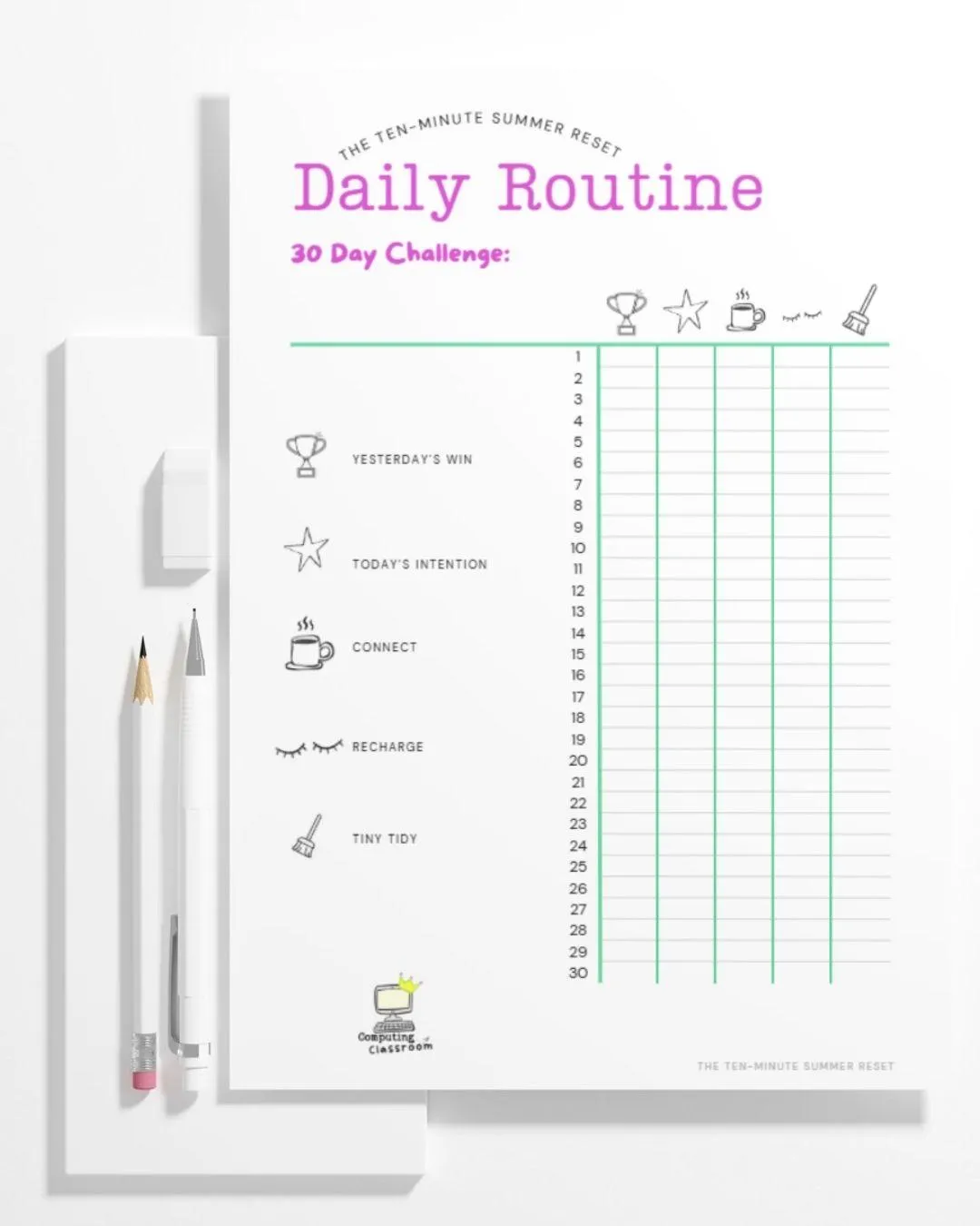 The ten-minute summer reset checklist for busy computing teachers