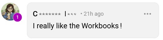I really like the workbooks