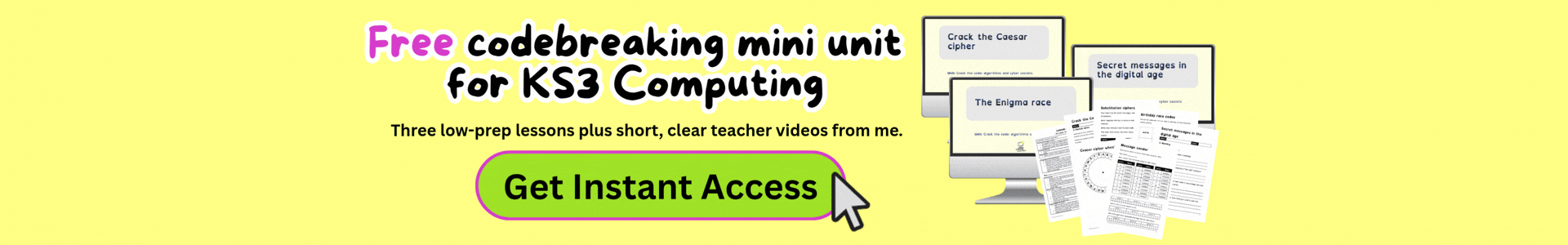 Free codebreaking mini unit for KS3 Computing