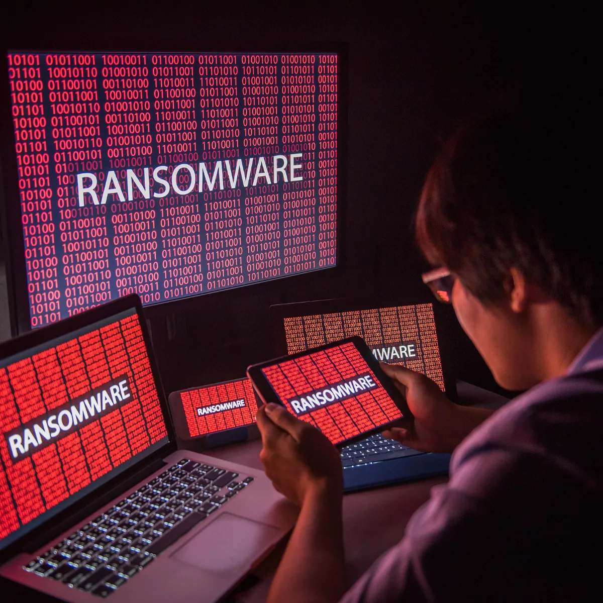 laptop infected by ransomware