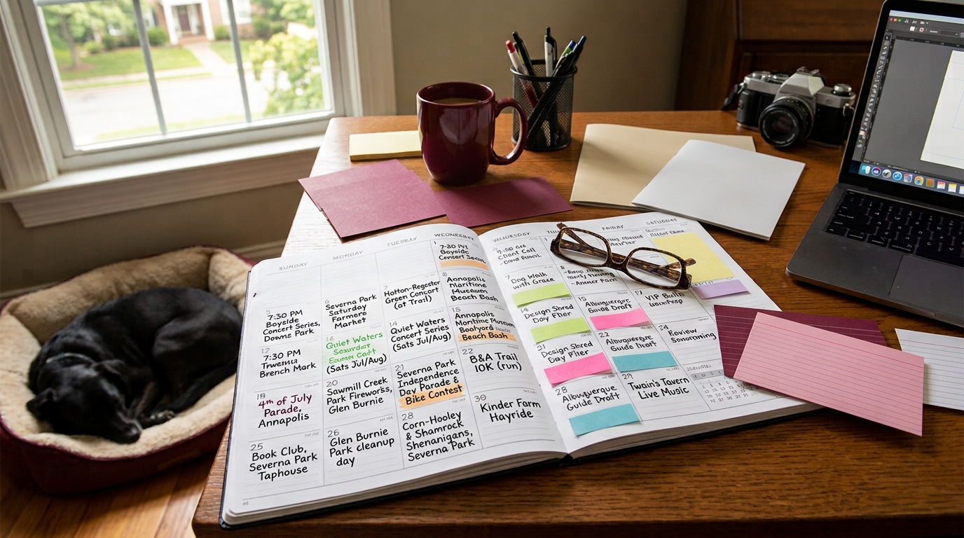 What Actually Fills the Calendar Around Here